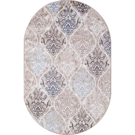 Oval carpet Merinos Valencia Deluxe, size 100x200 cm, color Cream-Brown