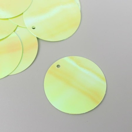 Sequins "circle" light yellow set 30 g d = 2.5 cm