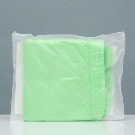 Bio bag T -shirt for cleaning for a dog 42 x 36 cm 8 μm, 100 pcs, green-2