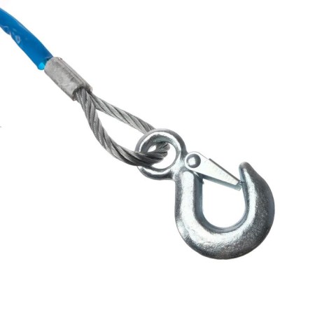 Torso towing cable, metal in PVC braid, 4m, 7 tons, 2 hooks-1