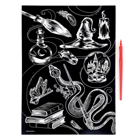Engraving "magic" with a metallic effect A4-3