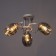 Ailin chandelier 3x60W E14 white, chrome 55x55x20cm