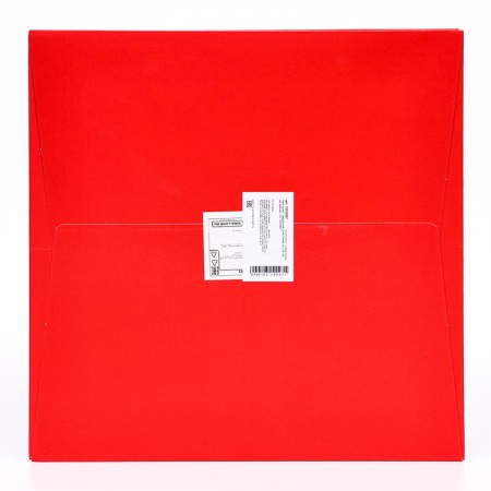 Crafts with a square bottom and window, 25 x 25 x 25 cm, red, 1pc-3