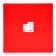 Crafts with a square bottom and window, 25 x 25 x 25 cm, red, 1pc