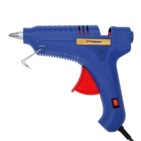Tundra glue gun, 60 watts, 220 V, lane 1.2 m, switch, indicator, anti -bore, 11 mm-5