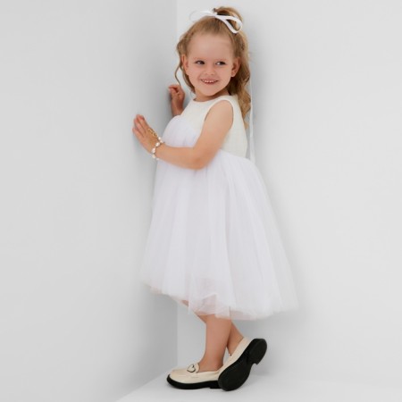 Платье для девочки MINAKU: PartyDress цвет белый, рост 104-14