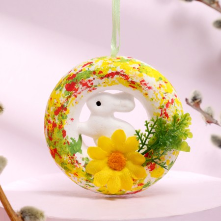 Decorative Easter suspension "Bunny" 2 × 9 × 9 cm