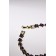 Bracelet with rhinestones rhombics, blue in gold, 18 cm