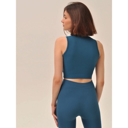 Female top in a rubber with a halter neckline Mirey Top Senza Maniche, Size 46-48, Electro color-2