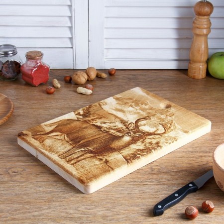 Board from the massif “deer”, large, rectangular, 23 × 35 cm