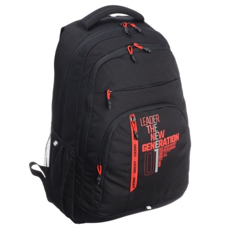 Youth backpack 47 x 32 x 17 cm, Grizzly, ergonomic back, laptop department, black-1