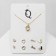 Set of 5 objects: earrings (4 pairs), a pendant “minimal” heart, color gold, 40 cm