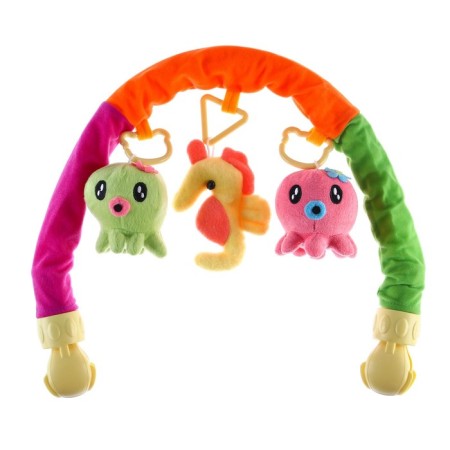 Soft game is soft on the crib, stroller "Octopuses", 25-84 cm, rattles, 3 toys mix, crush me-7