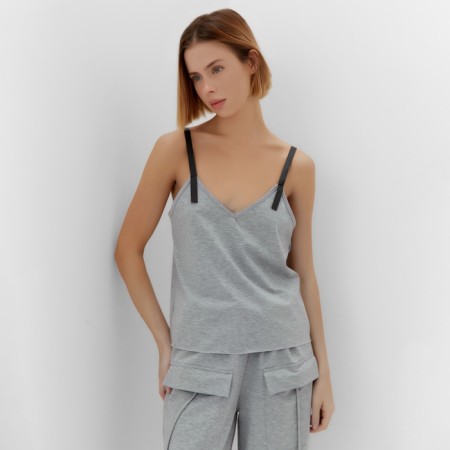 Top female on the straps Minaku: Casual Collection Color Gray, Rr. 48-4