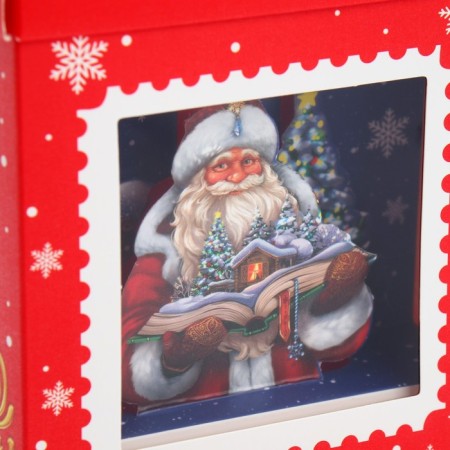 Folding box with 3D effect "Mail", 11 x 11 x 13 cm, New Year-8