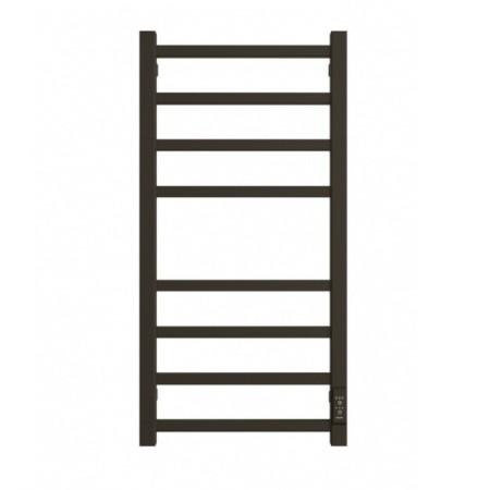 Electric towel "Dvin" L Plaza Neo, 800x400 mm, dimmer, black matte-1