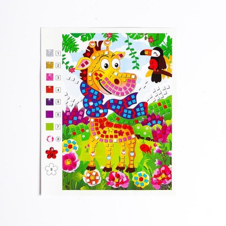 Mosaic Stylenaya "Giraffe in a scarf" Squeezing, rhinestones-2
