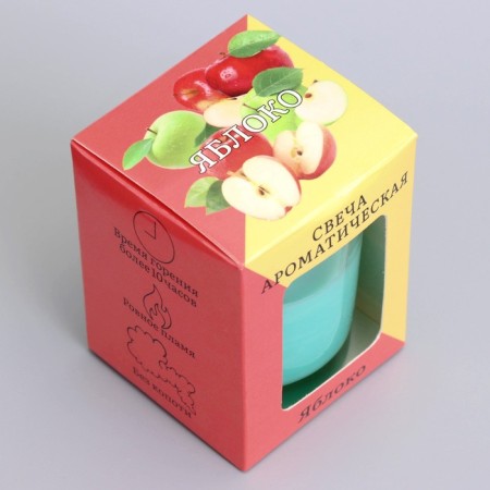 Aromatic candle in glass 5x6cm, apple-5