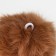 Pompon Artificial fur "Milk chocolate" d = 7 cm