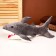 Soft toy "Shark", 40 cm, gray color