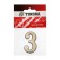 The door number "3" tundra, plastic, color gold 1 pc.