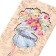 Wooden envelope "Congratulations!" Girl, flowers, 8x16 cm