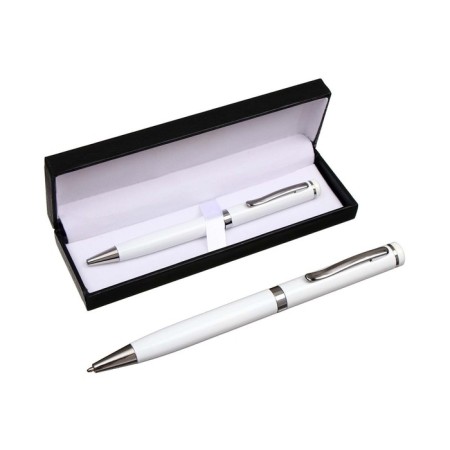Restoring Hell Gift, Ball "Colombo" in the leatherette case, rotary, white body with silver-1
