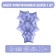 Foil ball 9 “Mini-star”, pastel purple without a valve, set of 5 pcs.