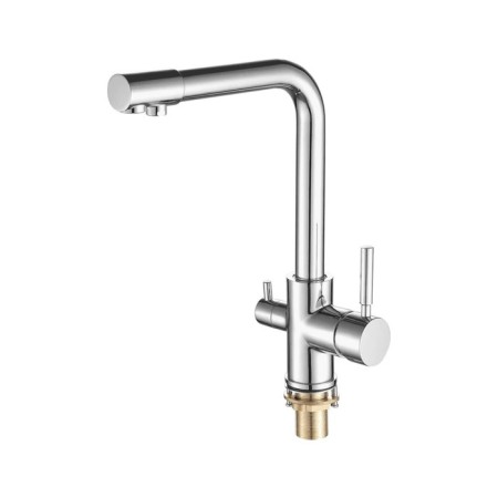 Fashun A4352 kitchen mixer, single -leaf, with output for drinking water, brass, chrome