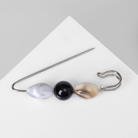 Pins "pebbles" 7.5 cm, colored in silver-3