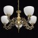 Ariadne chandelier, 5x60W E27, antique bronze