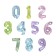 Foil ball 16 "Set 0-9", Mix colors