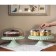 Cake stand on the leg with the Guzzini Tiffany lid, D = 30 cm, green color