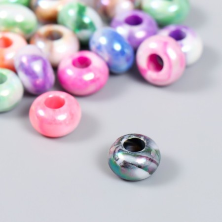 Beads for creativity plastic "Reds marble" Color 20 g 0.8x1.4x1.4 cm-1