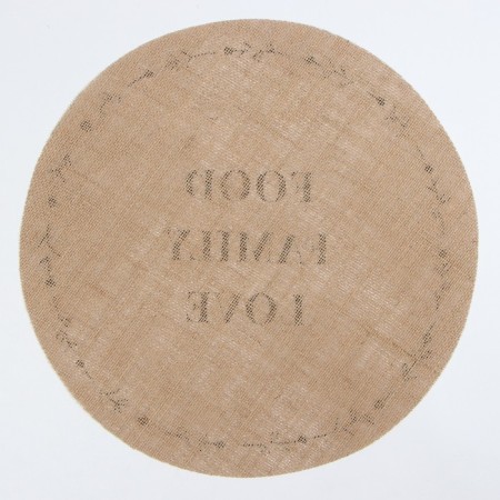 Ethel napkin "Food.family.love" d38, jute-3