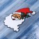 Santa Claus in a cap with an ox -faced glass 10.5x14 cm