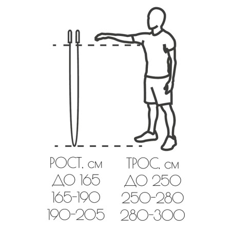 Lacking "Game time" 1.8 m, for height 140-150 cm, on cardboard suspension, green-3