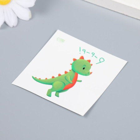 Tattoo on the body color "Dinosaurus rrr!" 6x6 cm-2