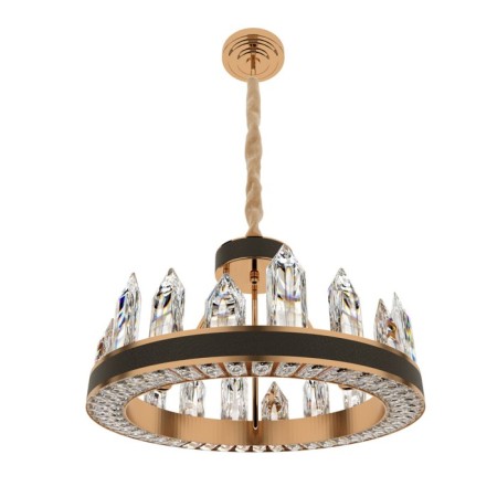 Crystal chandelier LED 50W 3000K black and gold 50x50x35-155 cm Bayerlux