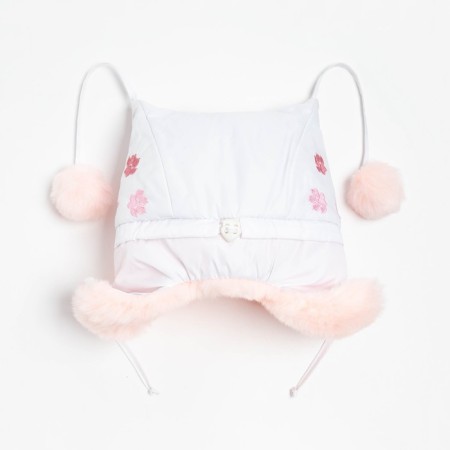 Hat for girls, white/light pink color, size 48-4