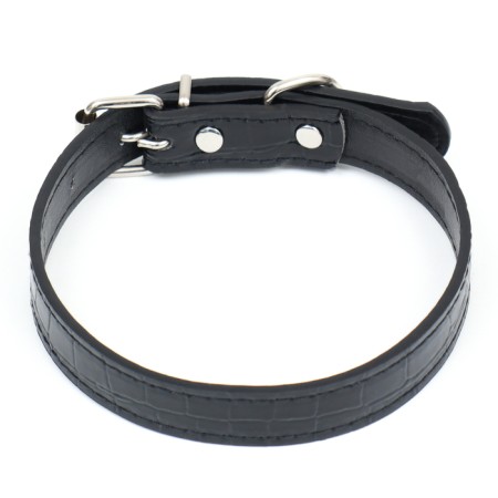 Collar "Infinity" 45 x 2 cm, Osh 31-40, artificial leather, black-1