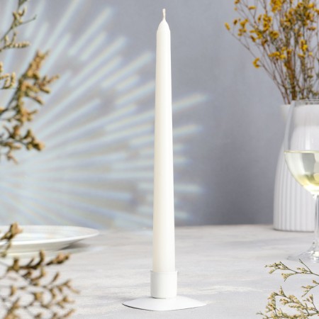 Assk -tank candles, 4 pcs, 2.2x25 cm, lacquered white-2