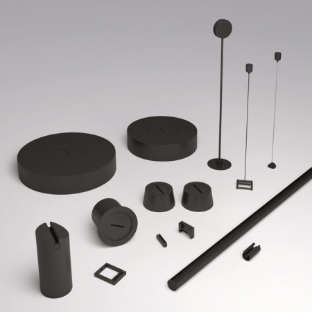 TR5510-BK Patch base with the ability to feed the BELTY BASE D205MM H50MM IP20 Black Alum-2