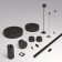 TR5510-BK Patch base with the ability to feed the BELTY BASE D205MM H50MM IP20 Black Alum