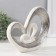 Souvenir Ceramics "heart in heart" silver-white 18x21x6 cm