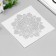 Plastic stencil "Flower mehendi" 15x15 cm