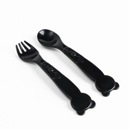 A set of children's dishes "I love to eat", a plate on a suction cup 250ml, fork, spoon-5