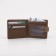 Wallet on the button, brown color