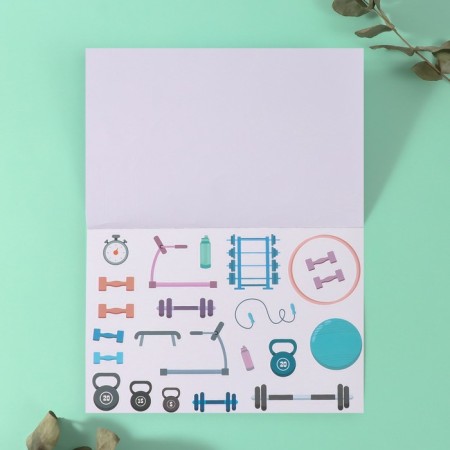 Stickers in the book "Sport" + 3 backgrounds 20.7x14.2 cm-8