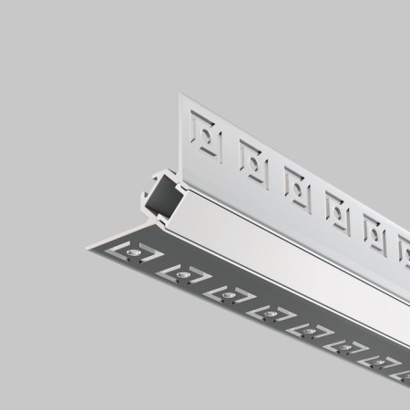Aluminum profile of hidden installation LED Strip Alm-502-S-2M, 200x5x2.2 cm, silver color-1